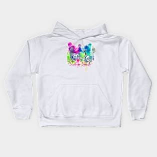 Vespa Scooter Splash Kids Hoodie